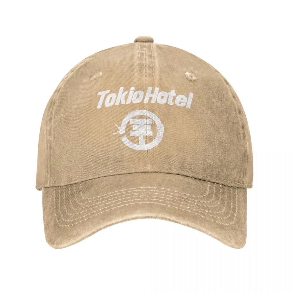 Genres Rock Tokio Hotel Unisex Baseball Cap Logo Distressed Denim Caps Hat Vintage Outdoor Summer Headwear