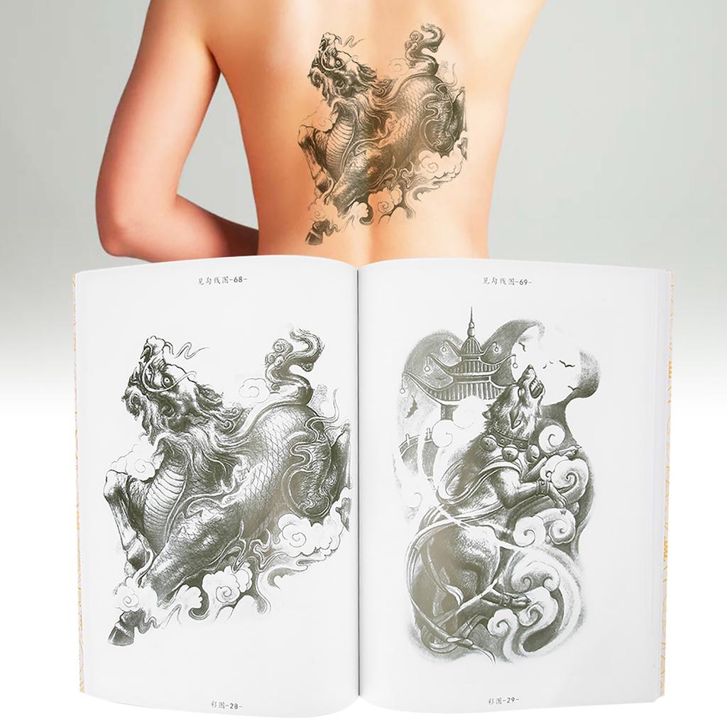80 Pages Tattoo Practice Template Book Liner Shader Picture Tattoo Book Accessory