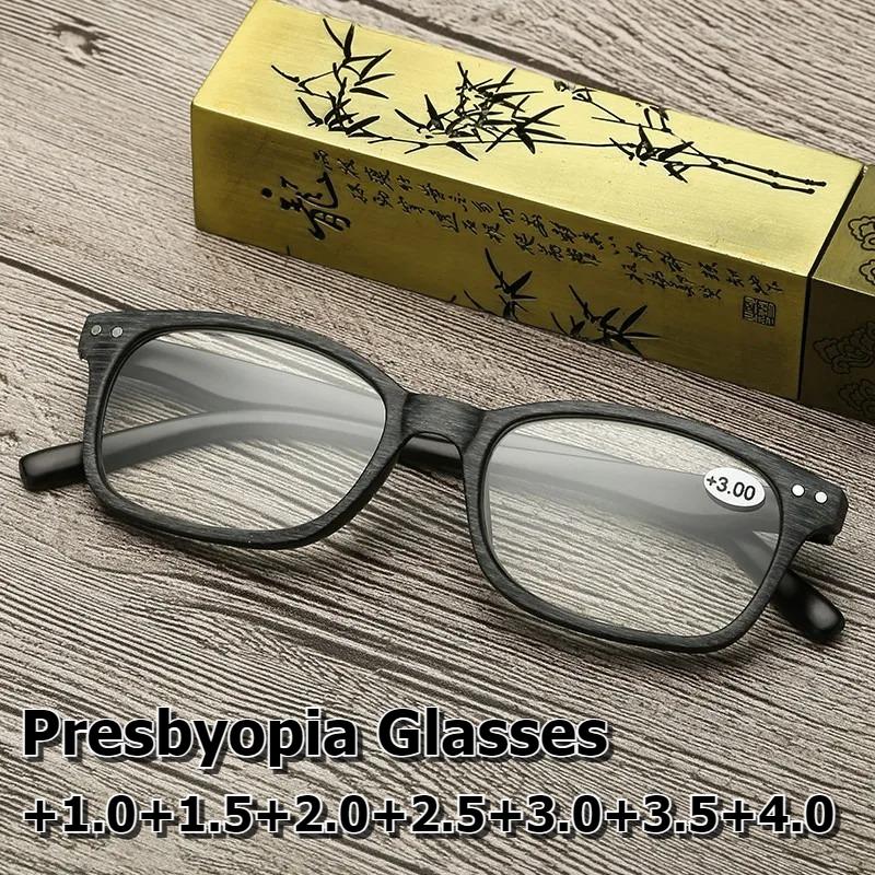 Classic Square Full Frame Presbyopia Glasses with Comfortable Design Ultra Light and Sturdy Anti Blue Light Reading Glasses