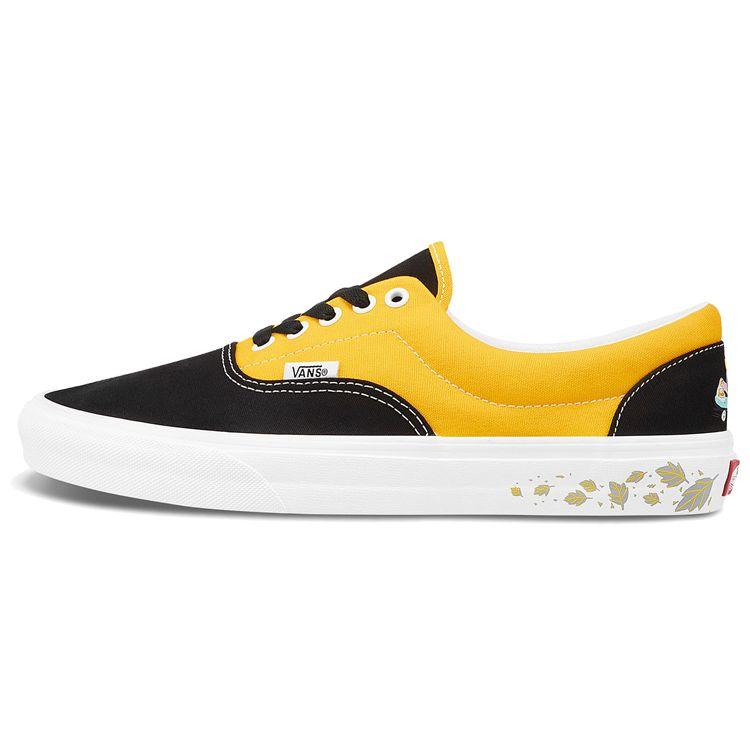 Vans Era Low Top Skate Shoes Unisex Sneakers Black Yellow VN0A4U39069