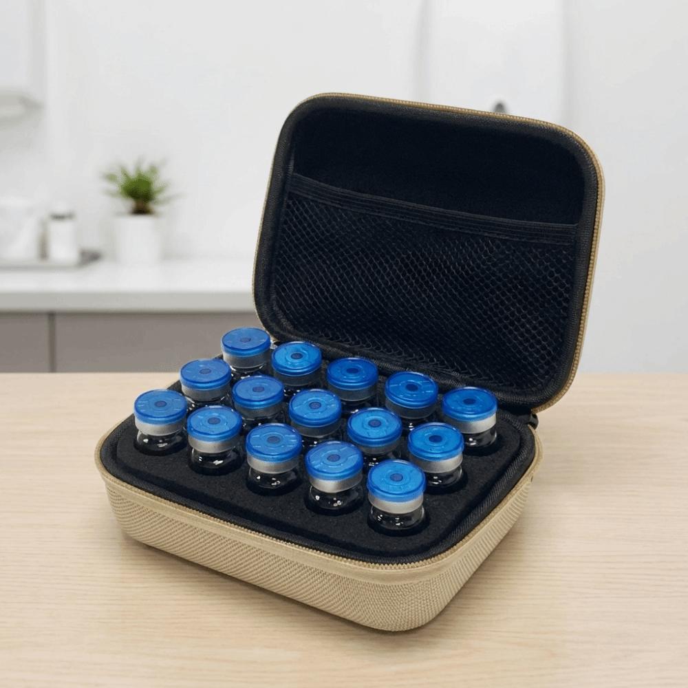 10ML Insulin Vial Storage Case 9/15 Slots Dust-proof Insulin Vial Protector Waterproof Large Capacity Essential Oil Case
