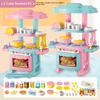 Kids Kitchen Playset Simulated Cooking Stove With Utensil Accessories Pretend Play Kitchen Toy Set For Toddlers Small Boys Girls