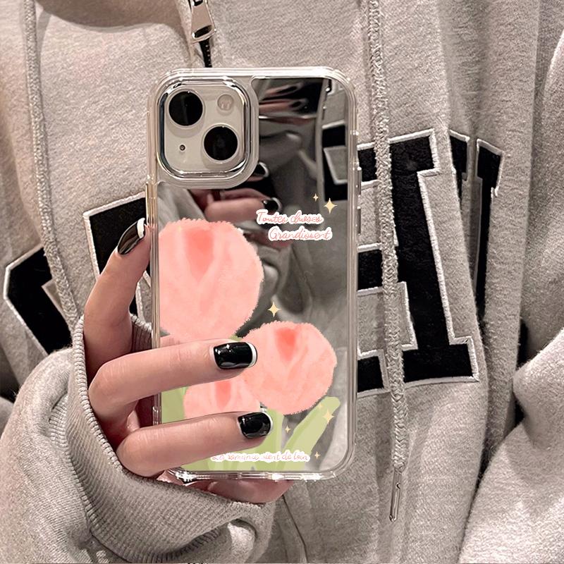Mobile Phone Cases for iPhone 11 13 XR 15 Pro Max 12 14 Pro Max Case iPhone 16 XS Max Mirror Protective Case Mirror Exquisite Cartoon Waterproof