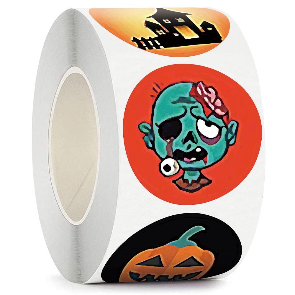 100-500Pcs High-Quality Halloween High-Quality Pumpkin High-Quality Ghost High-Quality Sticker High-Quality Packaging High-Quality Sealing