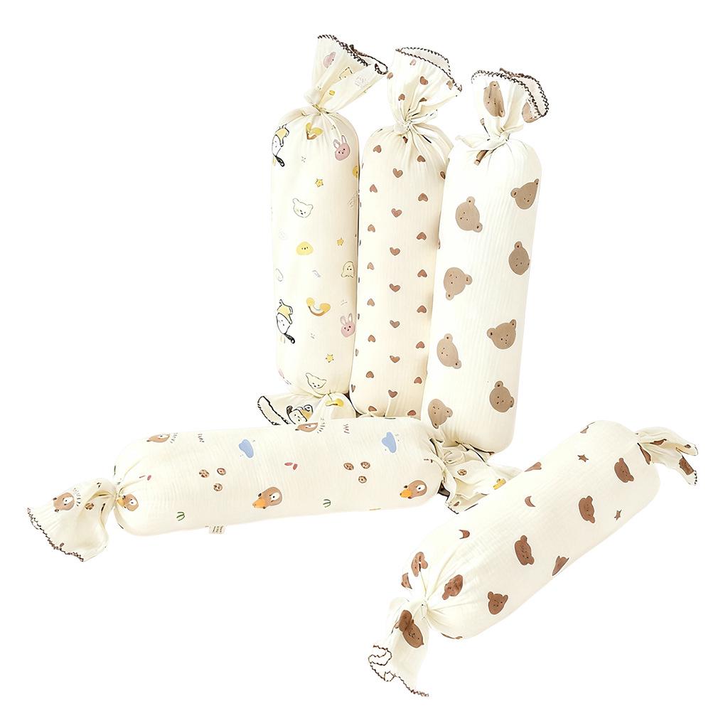 Almohada de Soporte Lateral para Dormir para Niños - Almohada Cilíndrica de Algodón Puro para Abrazar