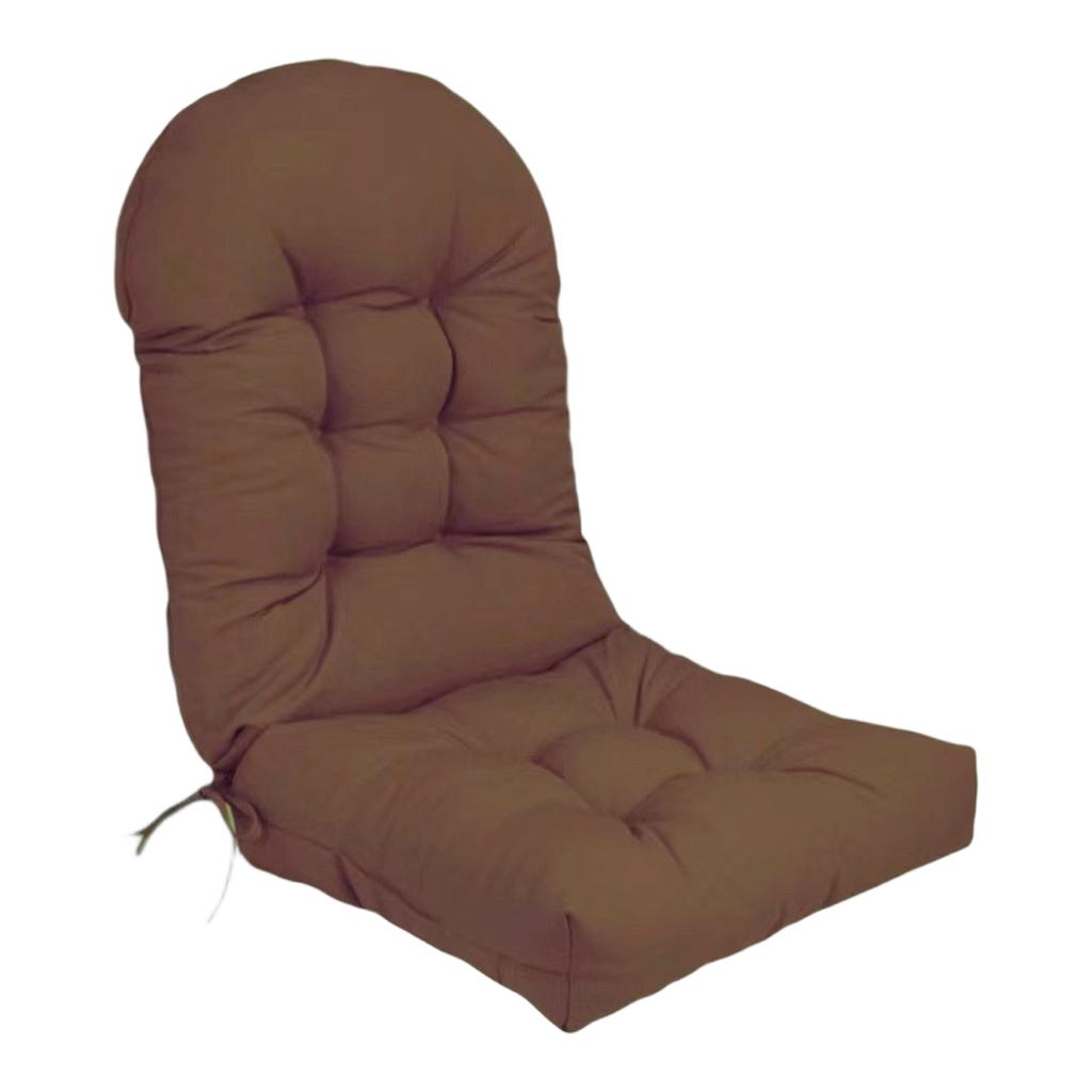 Soft Brushed Fabric Lounge Chair Cushion 110x50cm Thick Padded Seat and Backrest Cushion with Ties for Outdoor and Indoor Use