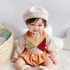 Spring and Autumn Korean Style Candy Colored Versatile Knitted Beret for Boys and Girls Children's Trendy Casual Woolen Hat