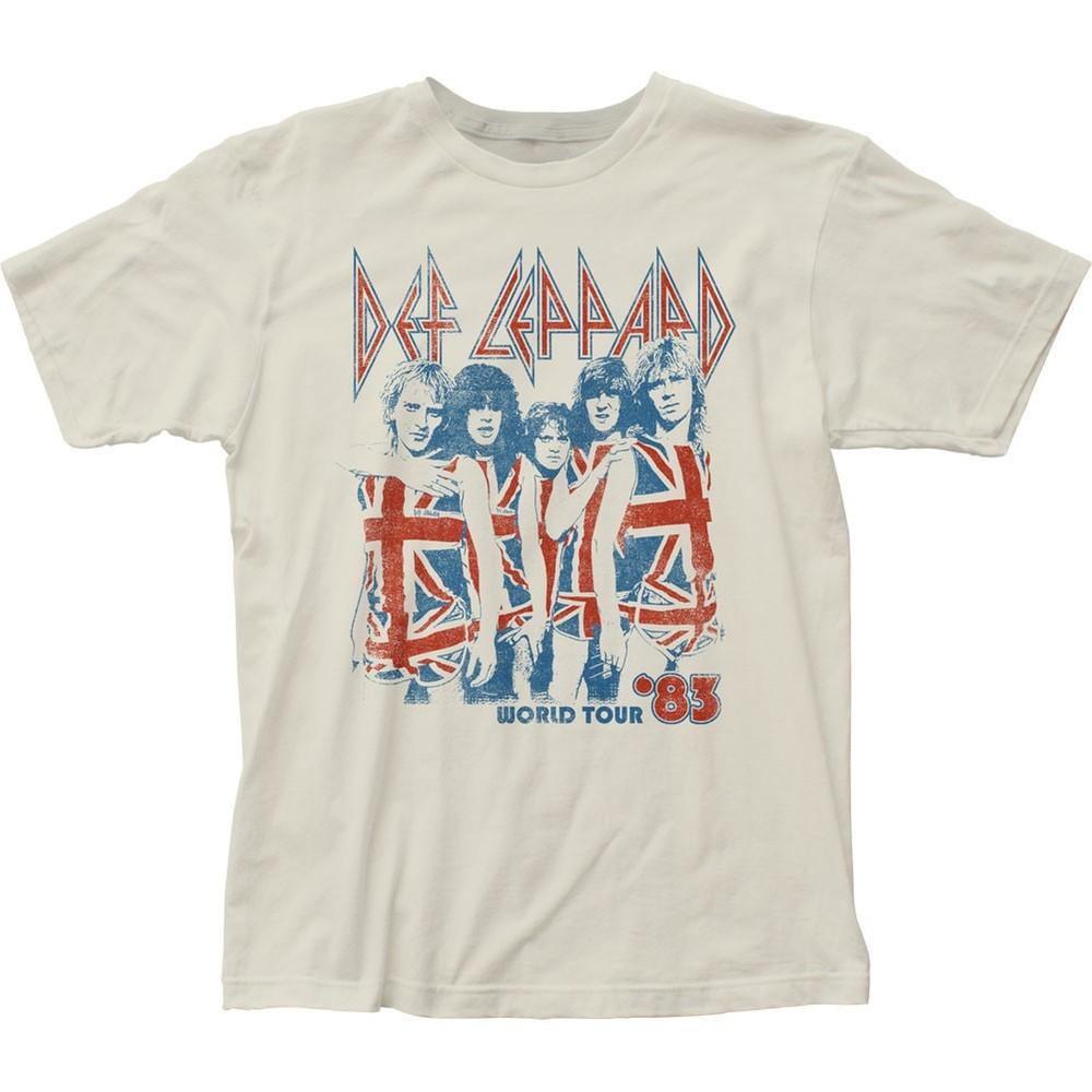 

Def Leppard World Tour 83 Mens T Shirt Music Classic Rock Band Tee New Natural Unisex T-Shirt S