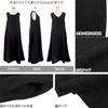 Tweed Sleeveless Long Solid Summer and Gray [Kobe Lettuce] A-line Dress, Elegant, Sophisticated, Color, Wear, 2-way (Front Back) [E3376] L,