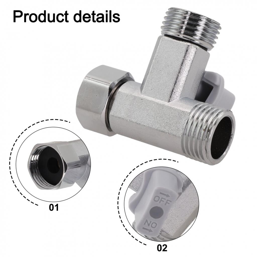 Superior Sealing Angle T Adapter Tee Stop Valve Zinc Alloy Valve Versatile Usage