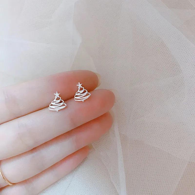 New Minimalism Earring 925 Silver Needle Allergic Protection Mini Small Heart Stud Earrings for Women Girls Jewellery