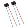 Pair H7 Headlight Bulb Repair Socket Connector Wiring Harness Red Copper Heat Resistance