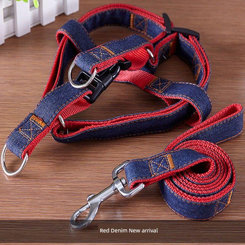 

Clearance Sale Medium Large Dog Strap Dog Hand Holding Rope XS-subminiature Denim Red