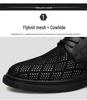 Men's Black Summer Strappy Sport Shoes with Breathable Flyknit Mesh & Lightweight Hollow Design