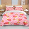 Sweet Strawberry Print Bedding Set Duvet Cover 1 Duvet Cover 2 Pillowcases Adult And Kids Bedding Set Luxury Queen Bedding Set