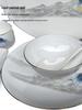 Elegant Gold-Rimmed Bone China Dinnerware Set - Luxury Tableware for Home Dining