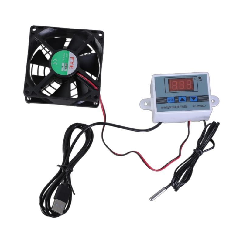 

Универсальный USB вентилятор для охлаждения шкафа с контролем температуры для домашнего кинотеатра, теплицы, многоскоростной контроллер вентилятора