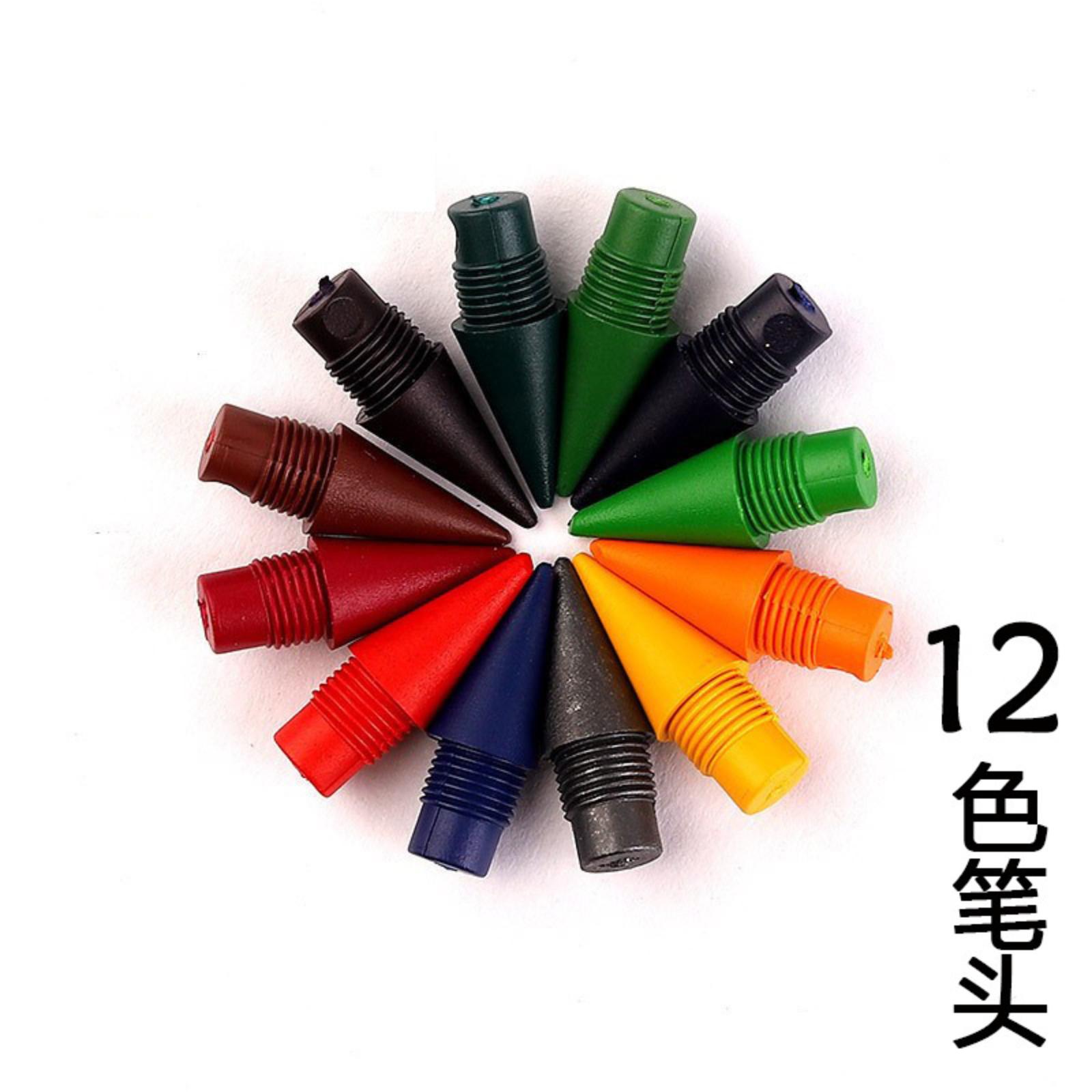

12-color Colored Pencil Replacement Tips One Size