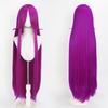 Parrucca Cosplay Lunga Dritta 100CM Multicolore Rosa Biondo Nero Parrucca Costume Anime Parrucca Cos Sintetica Universale Parrucca per Uso Quotidiano Feste