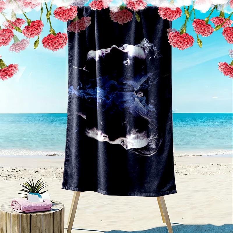 Supernatural Print Beach Towel, Large Soft Quick Dry Towel for Beach Camping Swimming