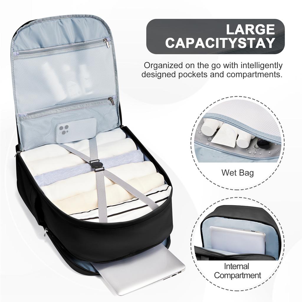 Reiserucksack für Flugzeuge, 40 x 20 x 25, Ryanair Airlines, Tasche für persönliche Gegenstände, 45 x 36 x 20, EasyJet Wizzair, Kofferrucksack, Damen und Herren