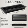 4Pcs Metal Floor Register Cover With Adjustable Louvers Smooth Quiet Airflow Anti-blocking Central Conditioner Grille