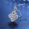 Bague Ringen 1ct VVS D Color Moissanite Pendant Necklace Women's 925 Sterling Silver Lucky Clavicle Chain Valentine's Day Gift
