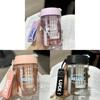 Hello Flower Tea Cup 580ml Double Drinking Portable Plastic Tumbler For Summer Outdoor Use
