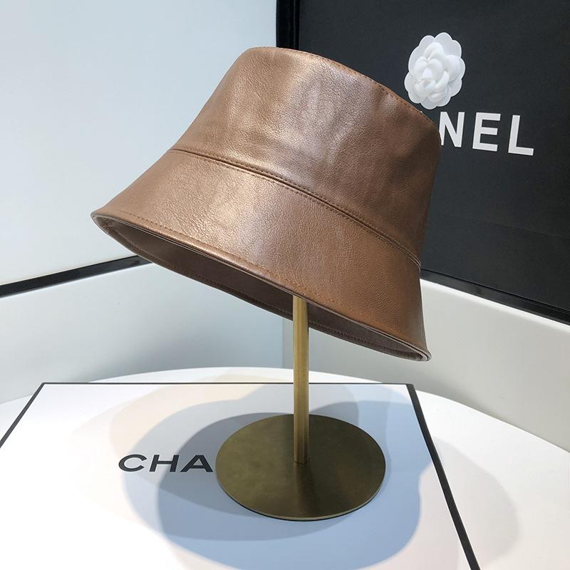 Панама женская осенне-зимняя повседневная универсальная шляпа-ведро большой окружности головы, подчеркивающая лицо, шляпа-маленький тазик Adjustable