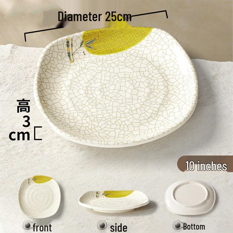Melamine Rectangular Porcelain-Style Plate for Hot Pot & Side Dishes