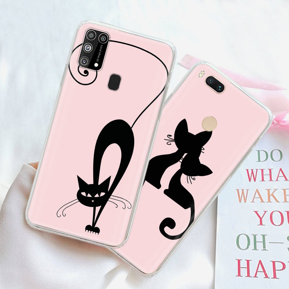 

Чехол для Xiaomi Redmi Note 13 VIVO Y20 Tecno Pova Samsung S24 Realme C3 OPPO F11 Moto E32 Infinix iPhone 15 Black Cat