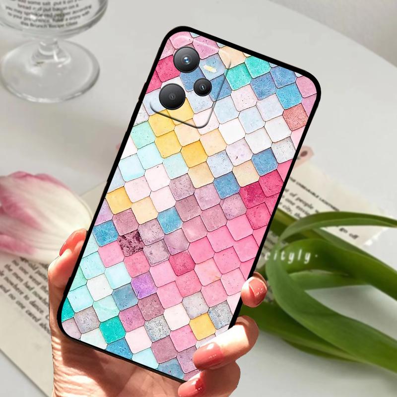 Für OPPO Realme C35 Hülle Narzo 50A Prime RMX3516 Löwe Tiger Muster Stoßfestes Silikon Handyhülle Für Realme C31 Stoßfänger Fundas