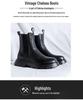Men's Mid-Calf Platform Chelsea Boots: Thick-Soled, British-Style Short Martin Chimney Boots