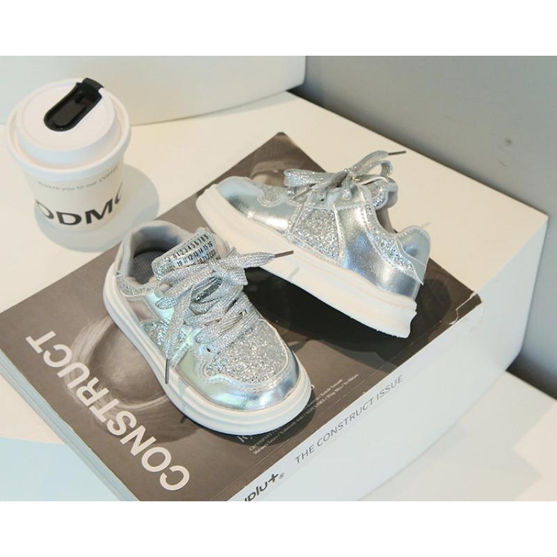 Kids Sequined Soft Sole Low Top Casual Sports Sneakers For Boys And Girls