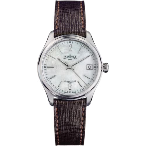 

Davosa Newton Lady Auto Mechanical Automatic Watch with Date Display, Swiss Made, 166.190.16, Women s, Brown