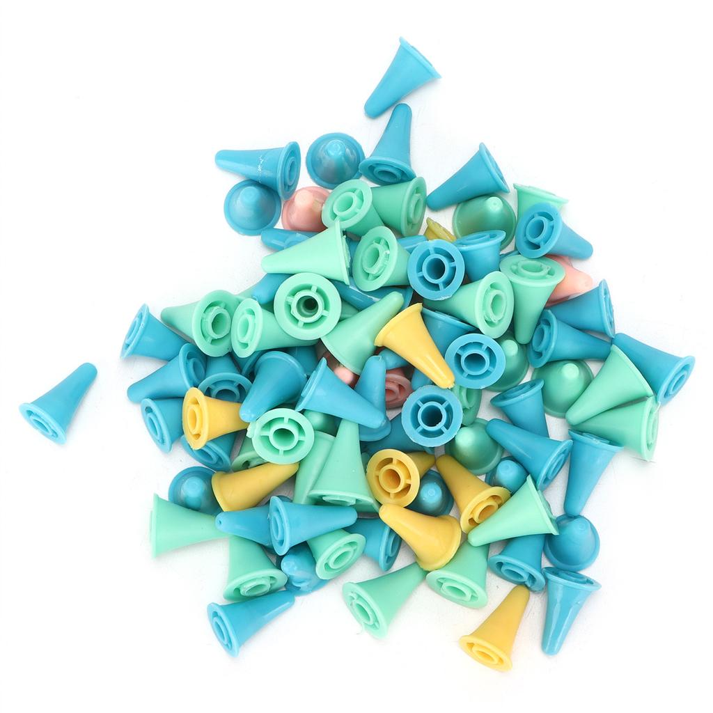 100Pcs Needle Protectors 2 Sizes Practical Colorful Silicone Knitting Needle Caps for Weaving