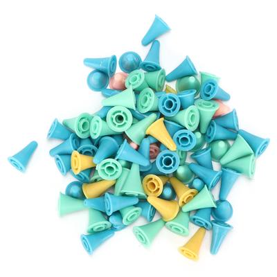 100 Pezzi Proteggi Punte 2 Misure Pratici Colorati Silicone Cappucci per Ferri da Maglia per Tessere