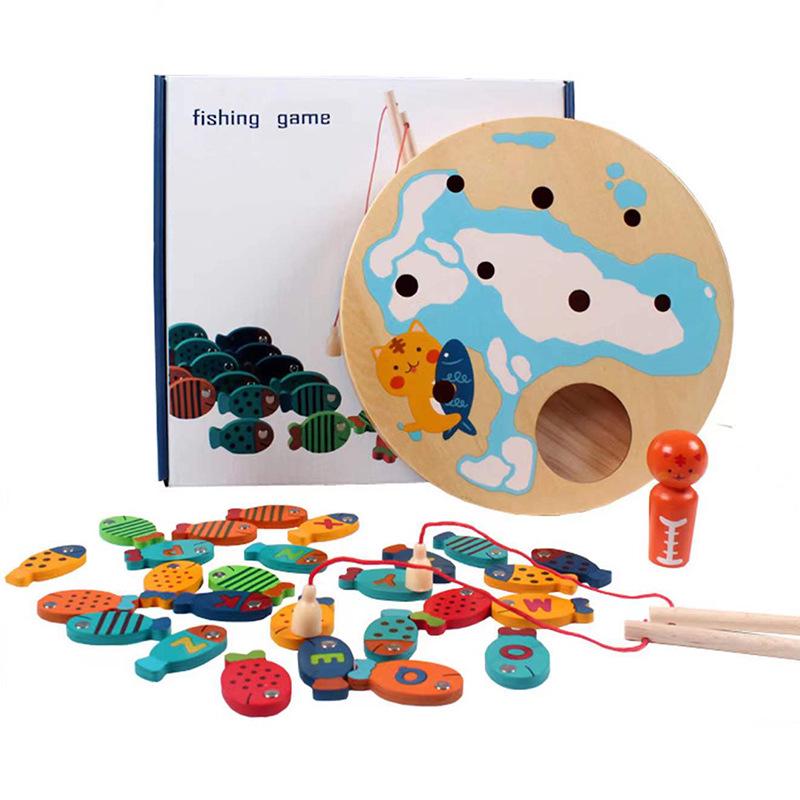 

Детская магнитная деревянная игрушка для рыбалки для детей в возрасте 1-6 лет: Обучающая игра на ловкость для мальчиков и девочек в кошачьей тематике