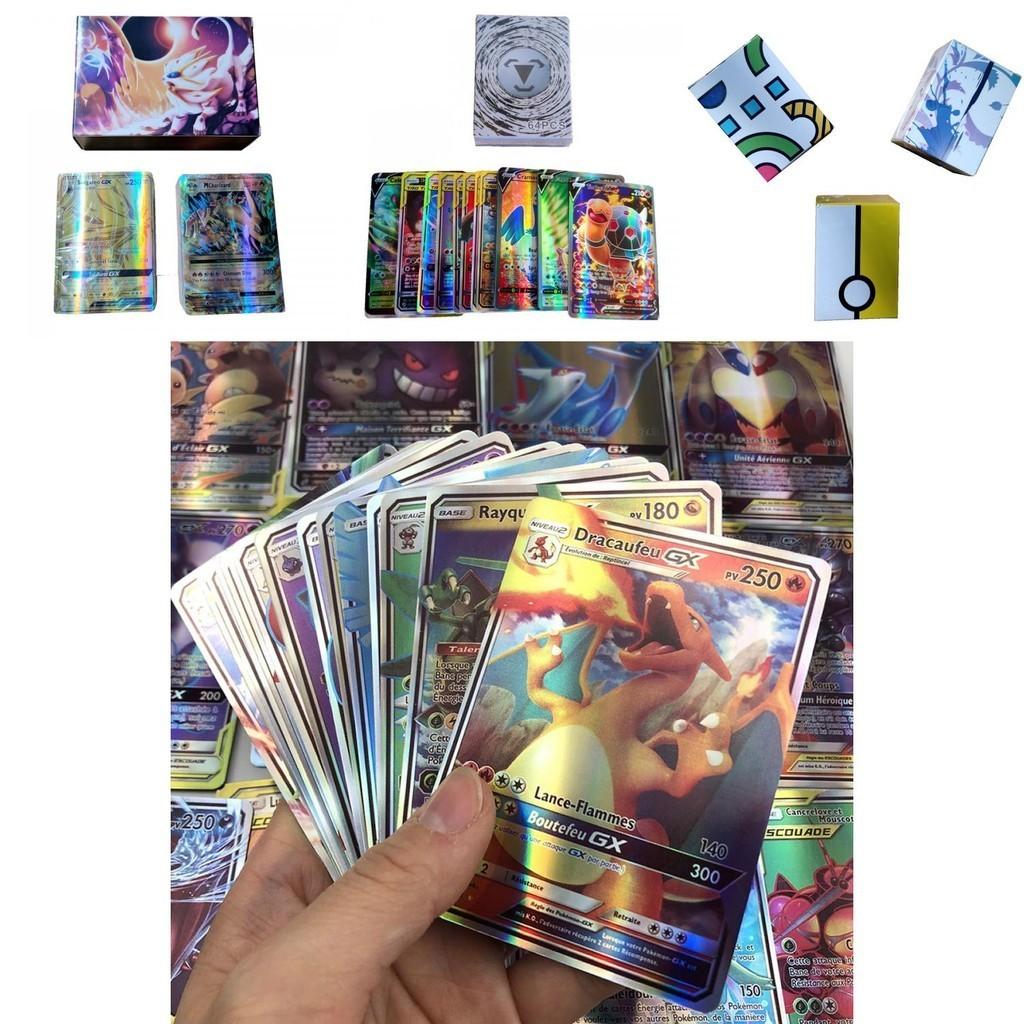 Exquisites Pokemon Tcg Kartenset mit 100 Karten, einschließlich Vmax, Gx und Mega-Features