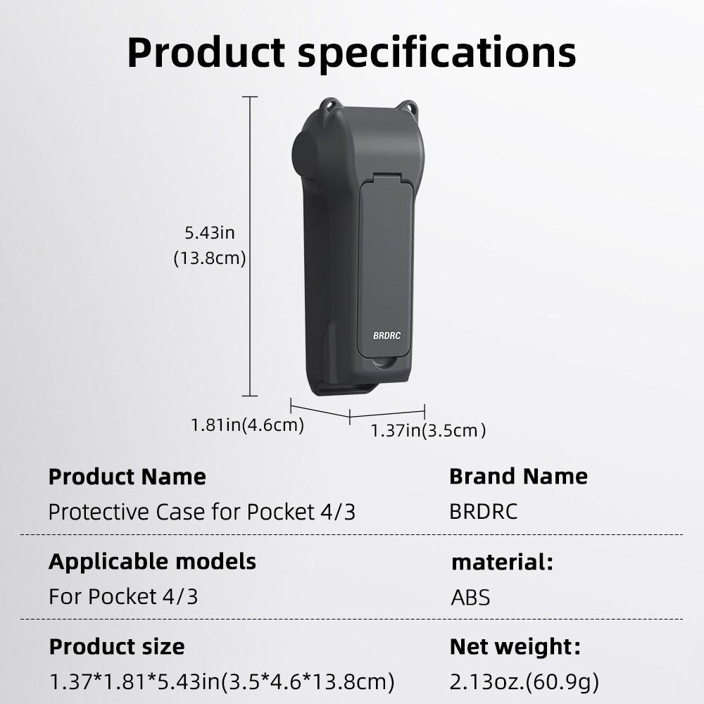 Custodia protettiva a flip anti-caduta, coperchio superiore a flip per accessori fotocamera gimbal DJI Osmo Pocket 4 3