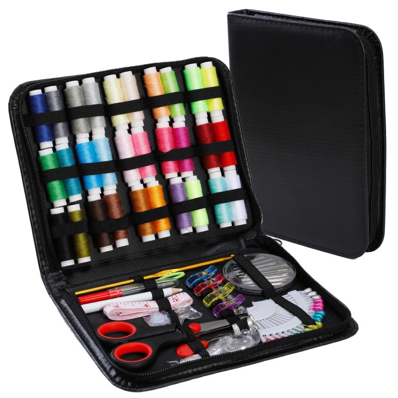 111 Pcs Portable Sewing Kit Household Mending Bag Sewing Tools Needle Thread Storage Box Home Repair Supply