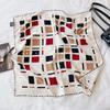 1116 autumn and winter design silk wool silk scarf fashionable versatile square scarf 61cm double-sided high-grade silk fur shawl