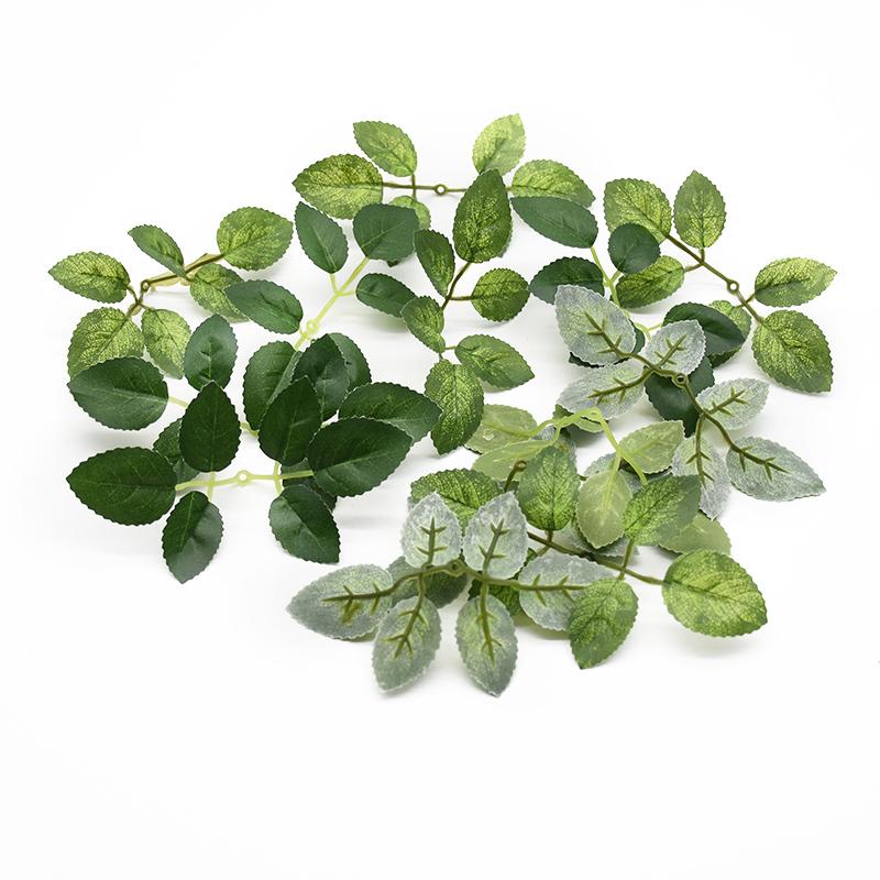 20/50PCS Artificial Plants Wedding Decorative Flowers Wreaths Fake Roses Silk Leaves Arrangement Accessories Home Decor DIY Gift