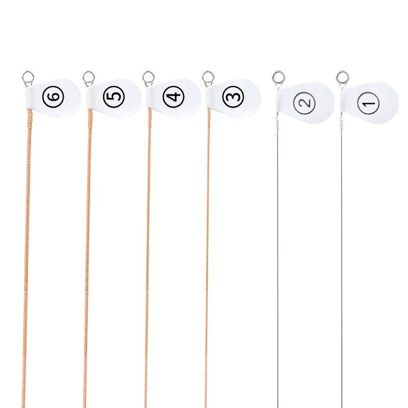 6Pcs 11-52 Folk Guitar Replacement String 6-string Acoustics Guitar Strings Strings Musical Instrument Accessories