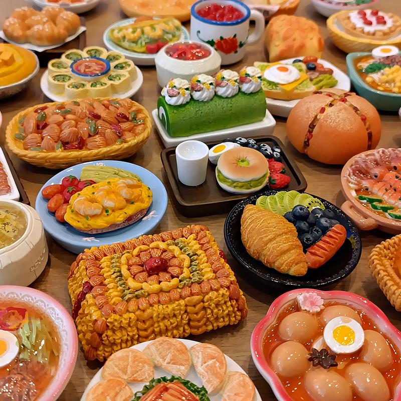 Special Bread Dessert Fridge Magnet Xinjiang Naan Cake Breakfast Sticker Refrigerator Decor