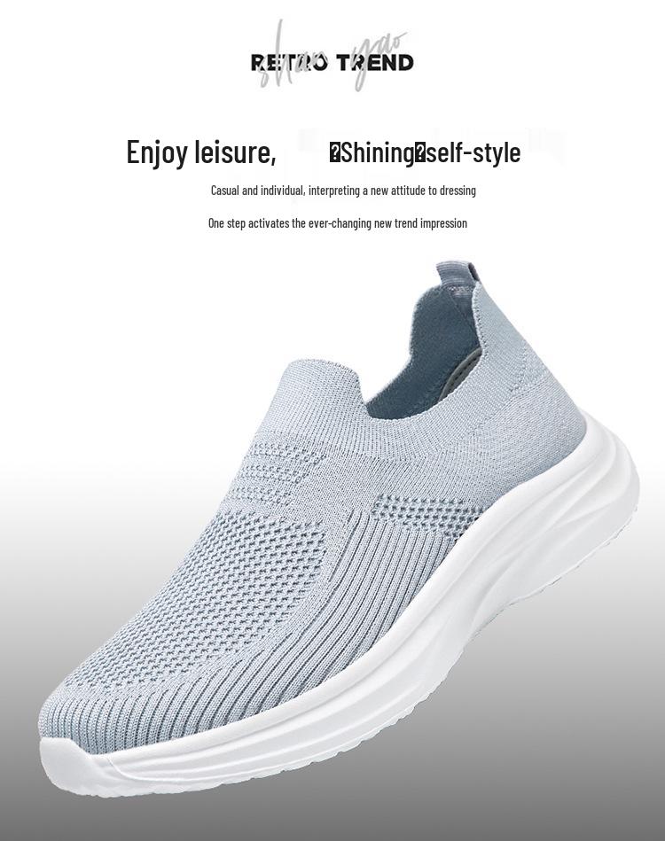 Herren Vielseitige Mode Mesh Slip-On Sportschuhe 2025 - Atmungsaktiv, Geruchsfrei Freizeitfußbekleidung