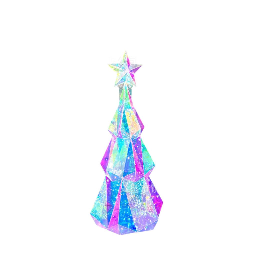Starlight LED Hologram Rhombus Christmas Tree Lights - Luminous Flashing Home Decoration