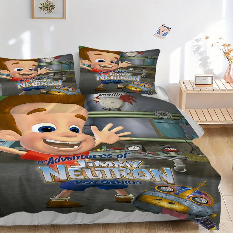 Genius Science Adventure Print 3Pcs Bedding Set,Duvet Cover with 2 Bedro,Pillowcase Home Birthday Gift