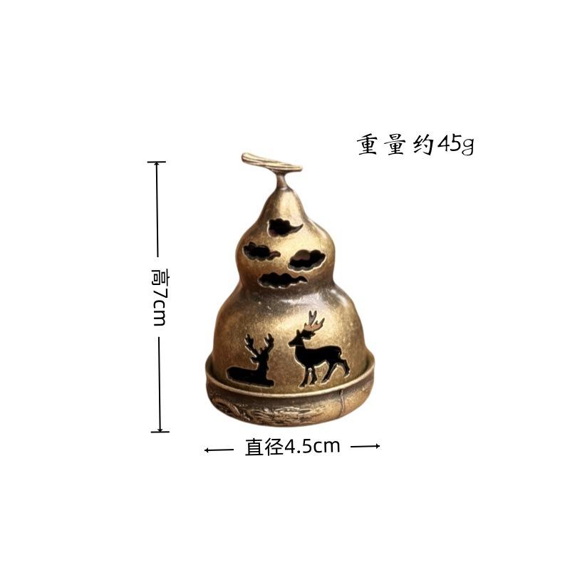 

Bronze Incense Burner Traditional Chinese Style Decorative Censer for Home Temple Use with Lid and Handles one size