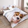 Cute Little White Dog Pattern 3D Printed Duvet Cover Polyester Luxury Bedding Set Soft Comfortable Quilt Cover Set Pillowcase